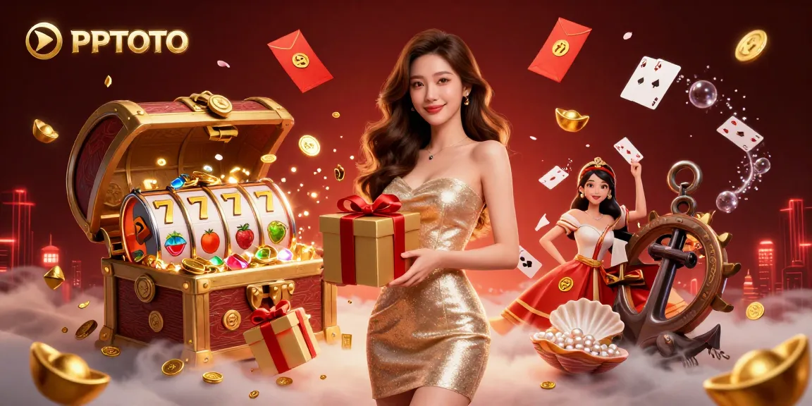 PPTOTO menawarkan pengalaman kasino online yang menarik dengan visual meriah, mesin slot yang vibrant, dan peluang menang.