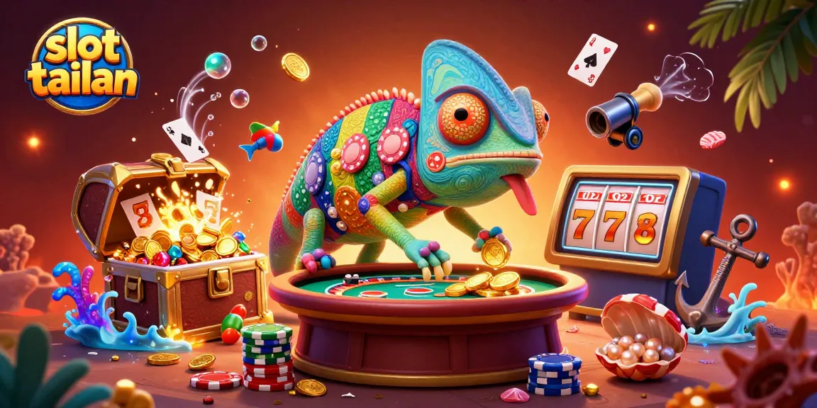 Watch the vibrant chameleon casino owner in slot tailan explode with gold coins in 3D!