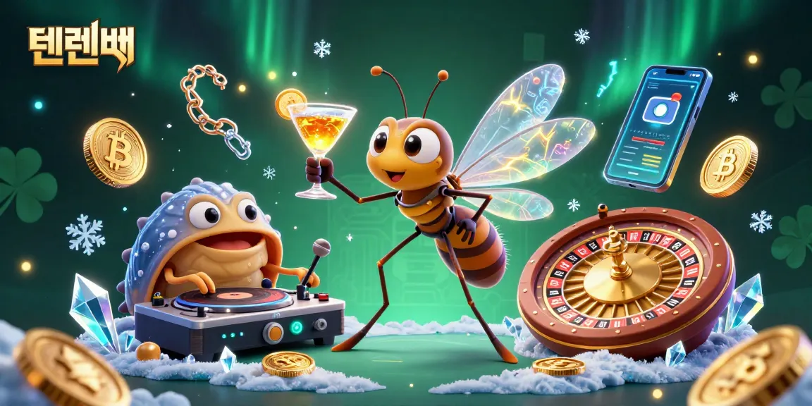 Experience the thrilling world of 텐텐벳 with characters in a vibrant casino scene, emphasizing the excitement of online gaming.