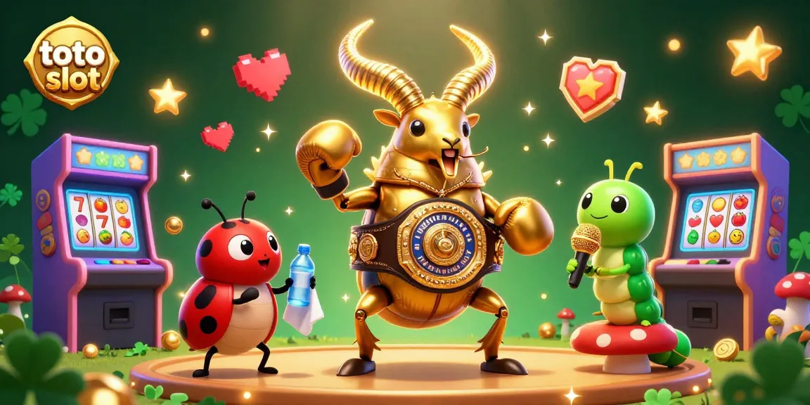 Engage in an exciting toto slot experience with vibrant characters and dynamic game elements in a rich casino setting.