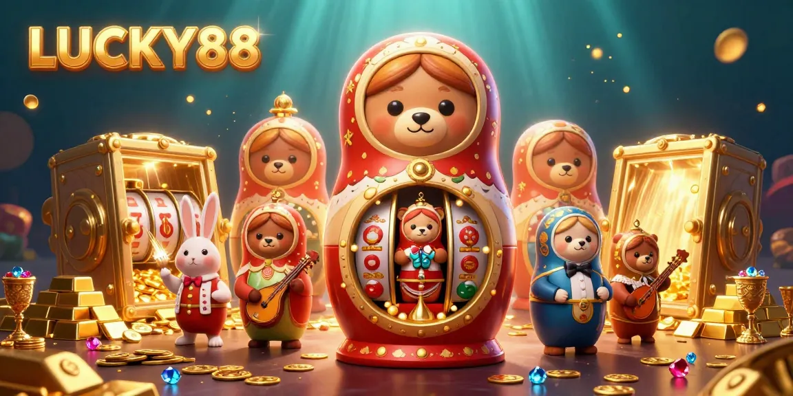 Engage in LUCKY88's vibrant casino experience with playful bears and stunning visuals.